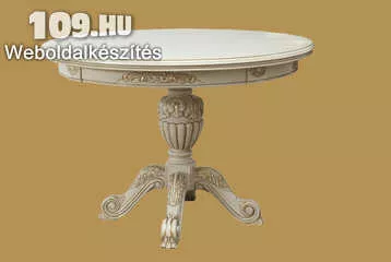 Asztal Milánó kerek, krémfehér színben